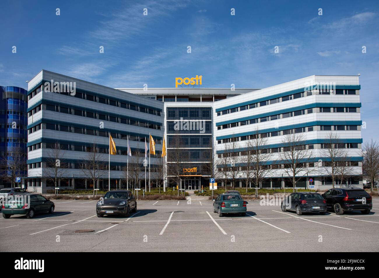 Posti Group headquarters in Pohjois-Pasila district of Helsinki, Finland Stock Photo
