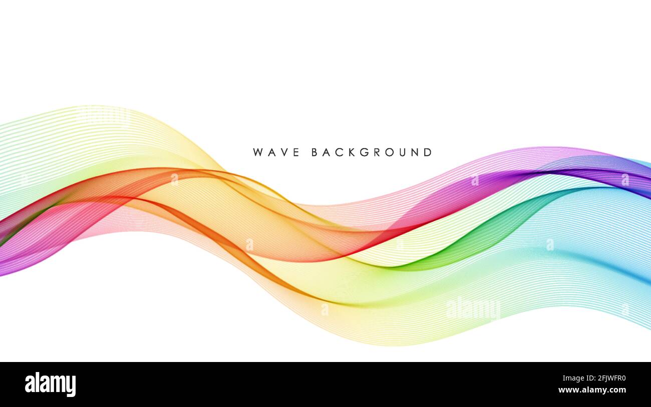 Vector abstract colorful flowing wave lines isolated on white ...