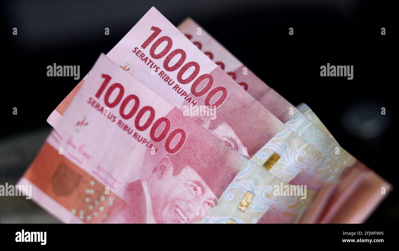Indonesia currency IDR, Rupiah, One hundred thousand rupiah Stock Photo ...