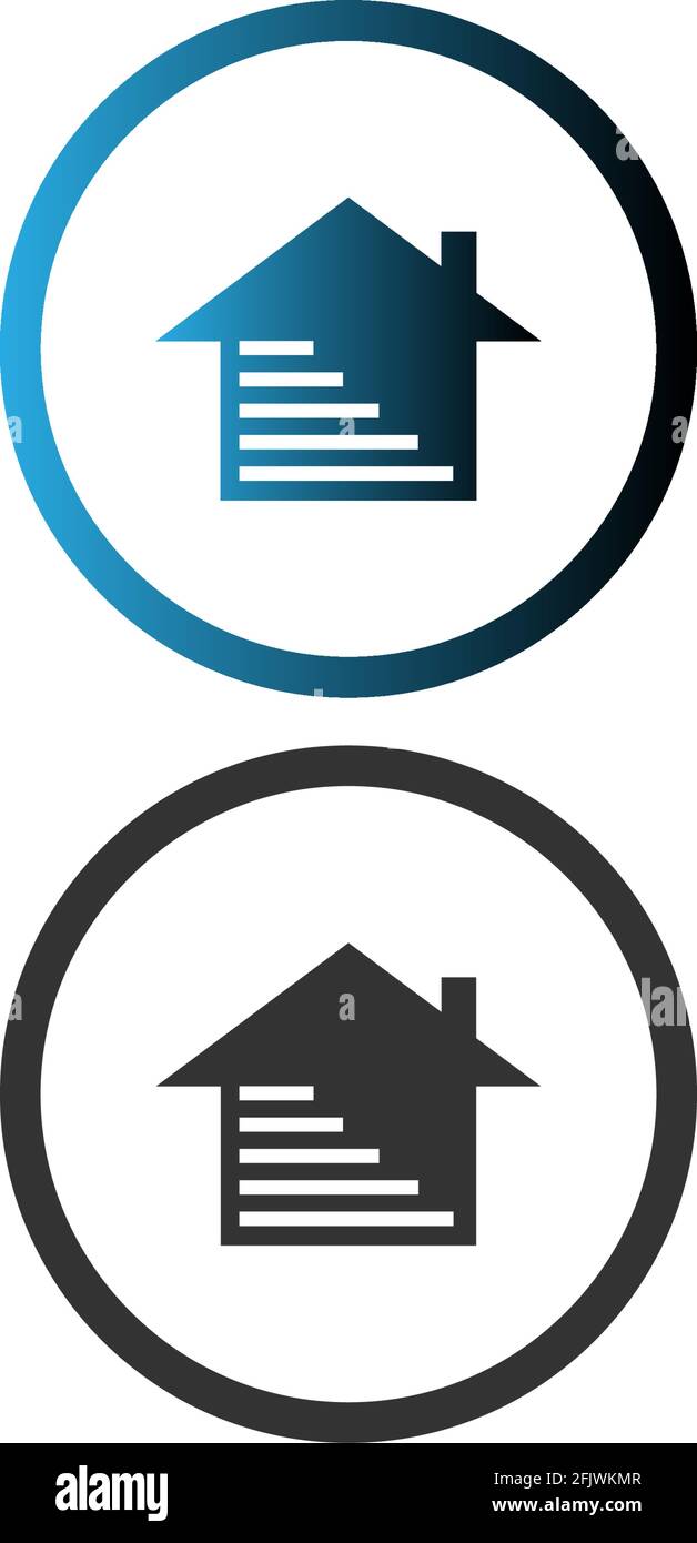 House icon logo simple design template vector illustration Stock Vector