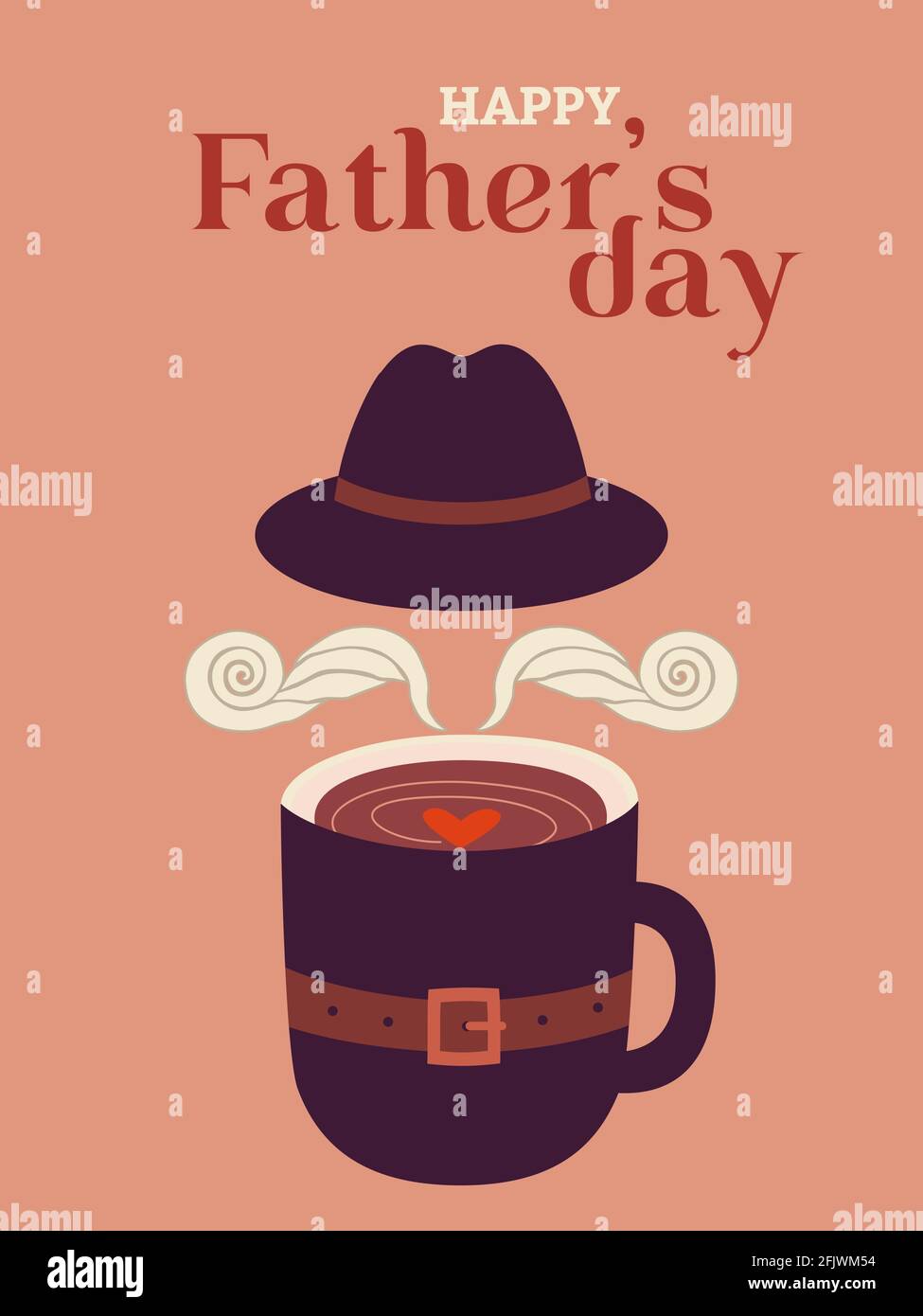 Happy Fathers Day Funny Vector Greeting Card Stock Vector