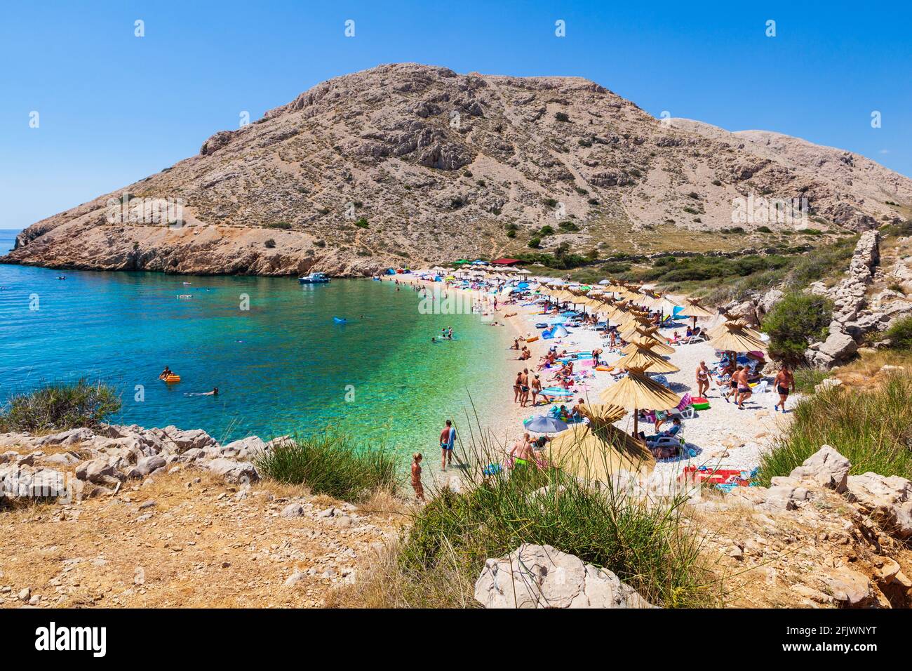 stara-baska-croatia-july-21-view-of-the-beautiful-oprna-beach-in