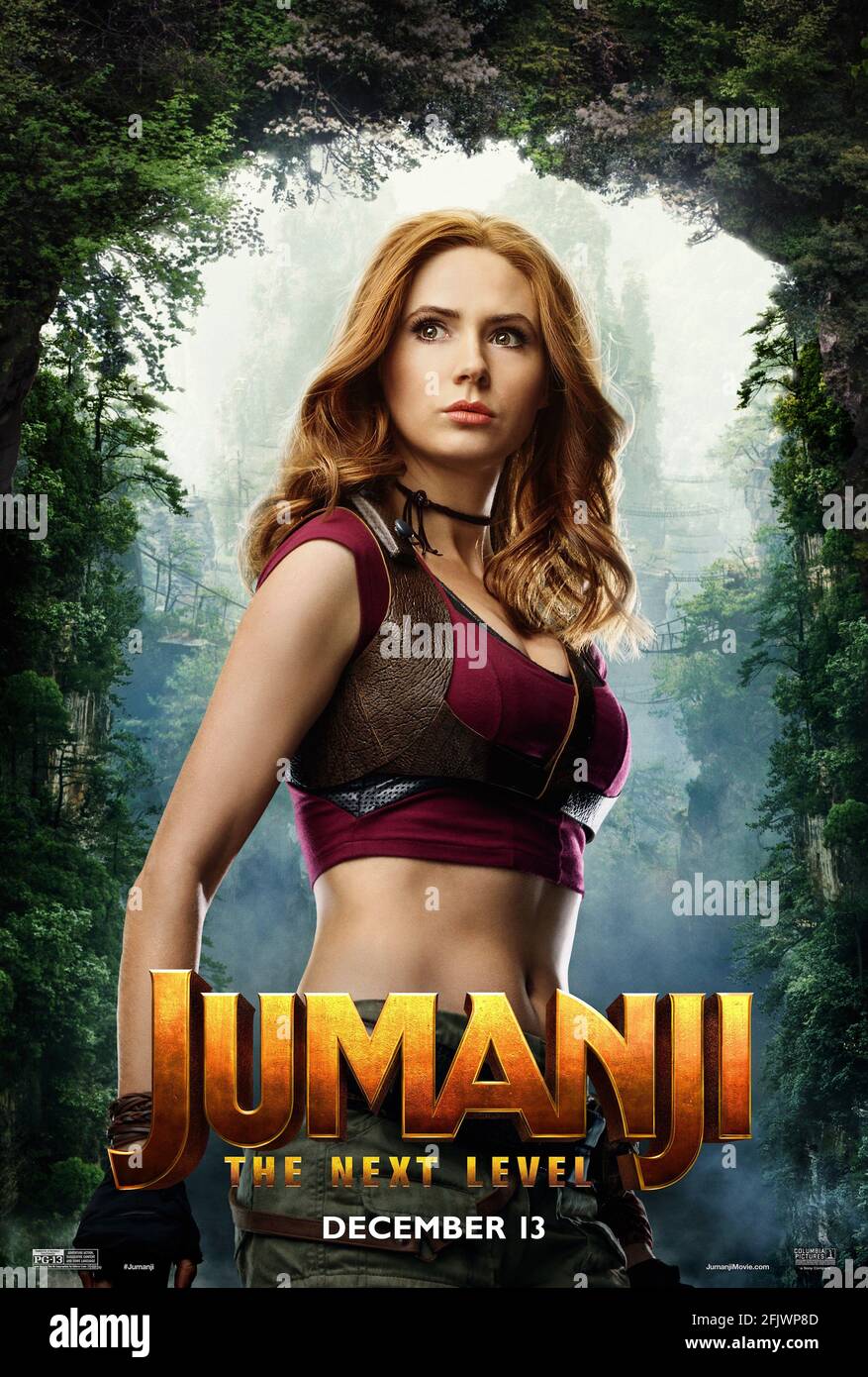 USA. Karen Gillan in ©Columbia Pictures new movie : Jumanji: The Next Level  (2019) . Plot: A team of friends return to Jumanji to rescue one of their  own but discover that