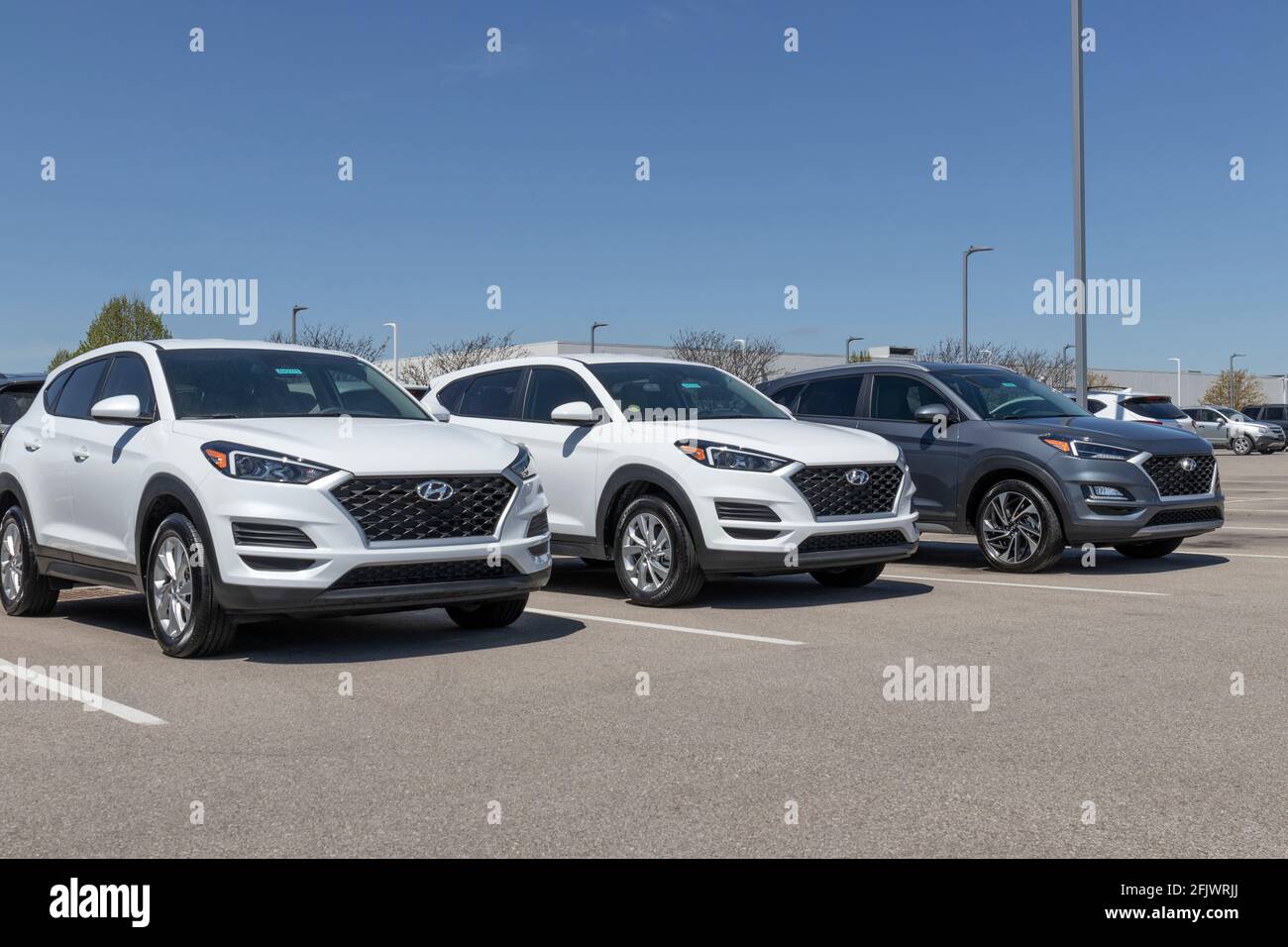 Avon - Circa April 2021: Hyundai Tucson display at a dealership ...