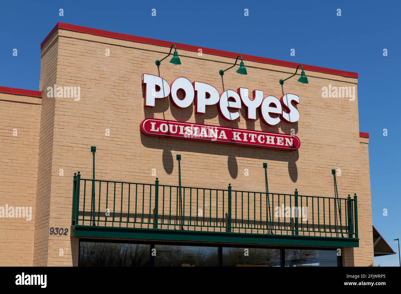 Avon Circa April 2021 Popeyes Louisiana Kitchen Fast Food Restaurant