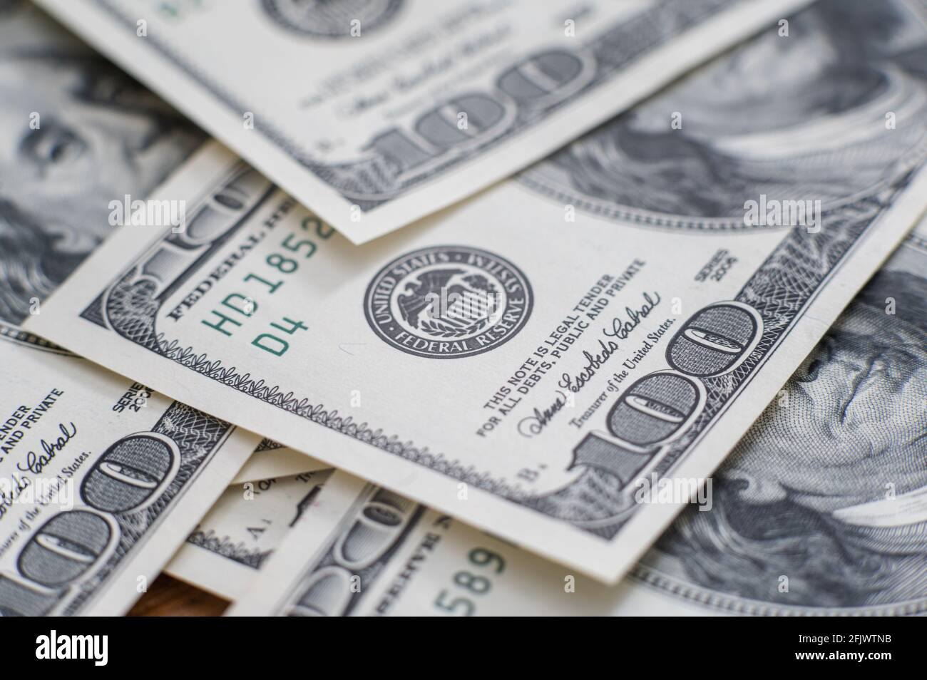 Cash of hundred dollar bills, dollar background image with high ...