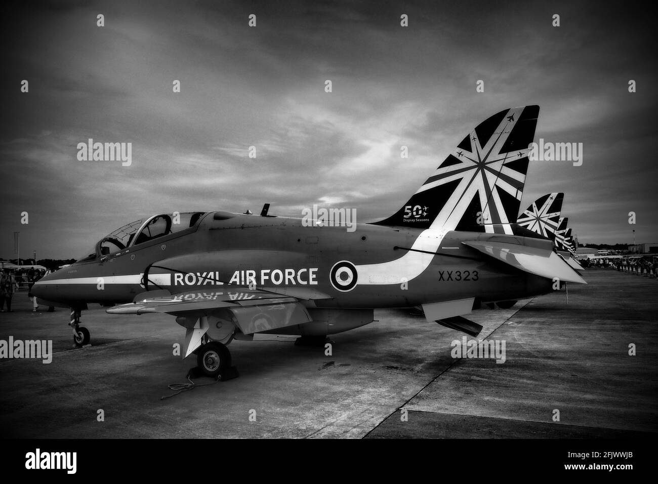 Red Arrows at RIAT Stock Photo