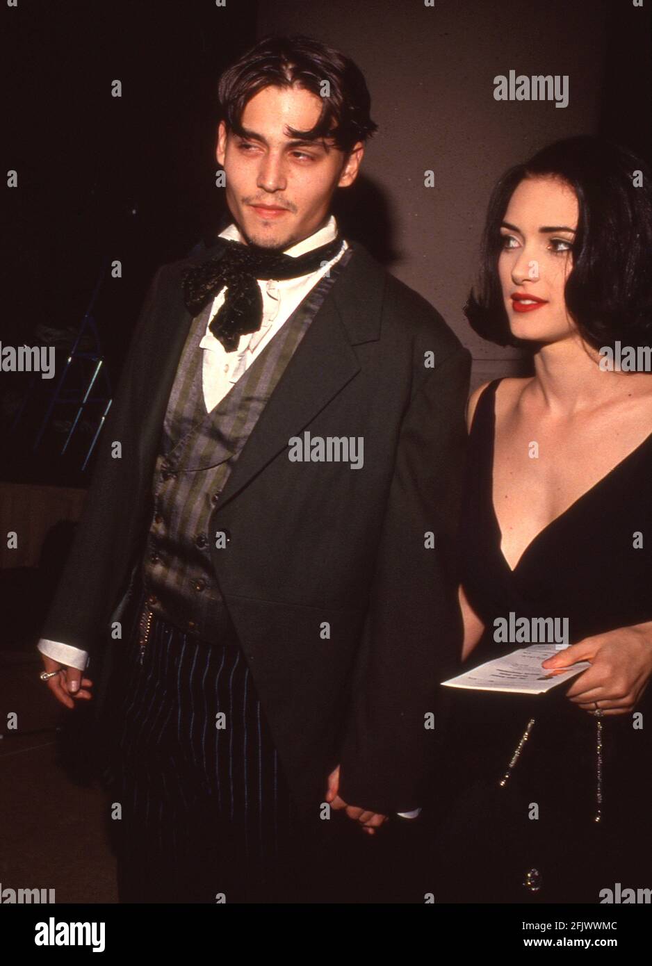 Johnny Depp and Winona Ryder January 1991 Credit: Ralph Dominguez