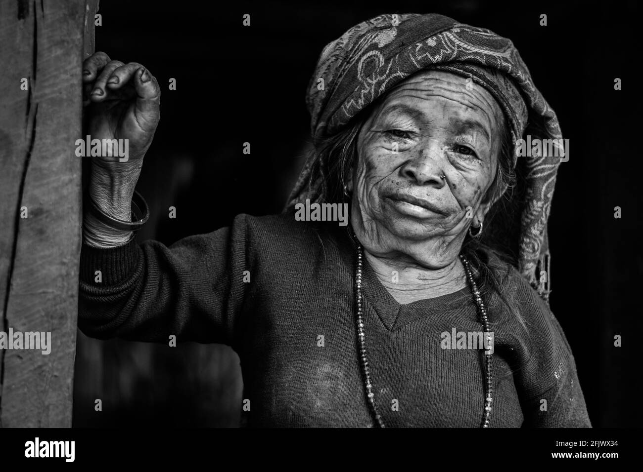Portrait of a Nepalese Woman Stock Photo - Alamy