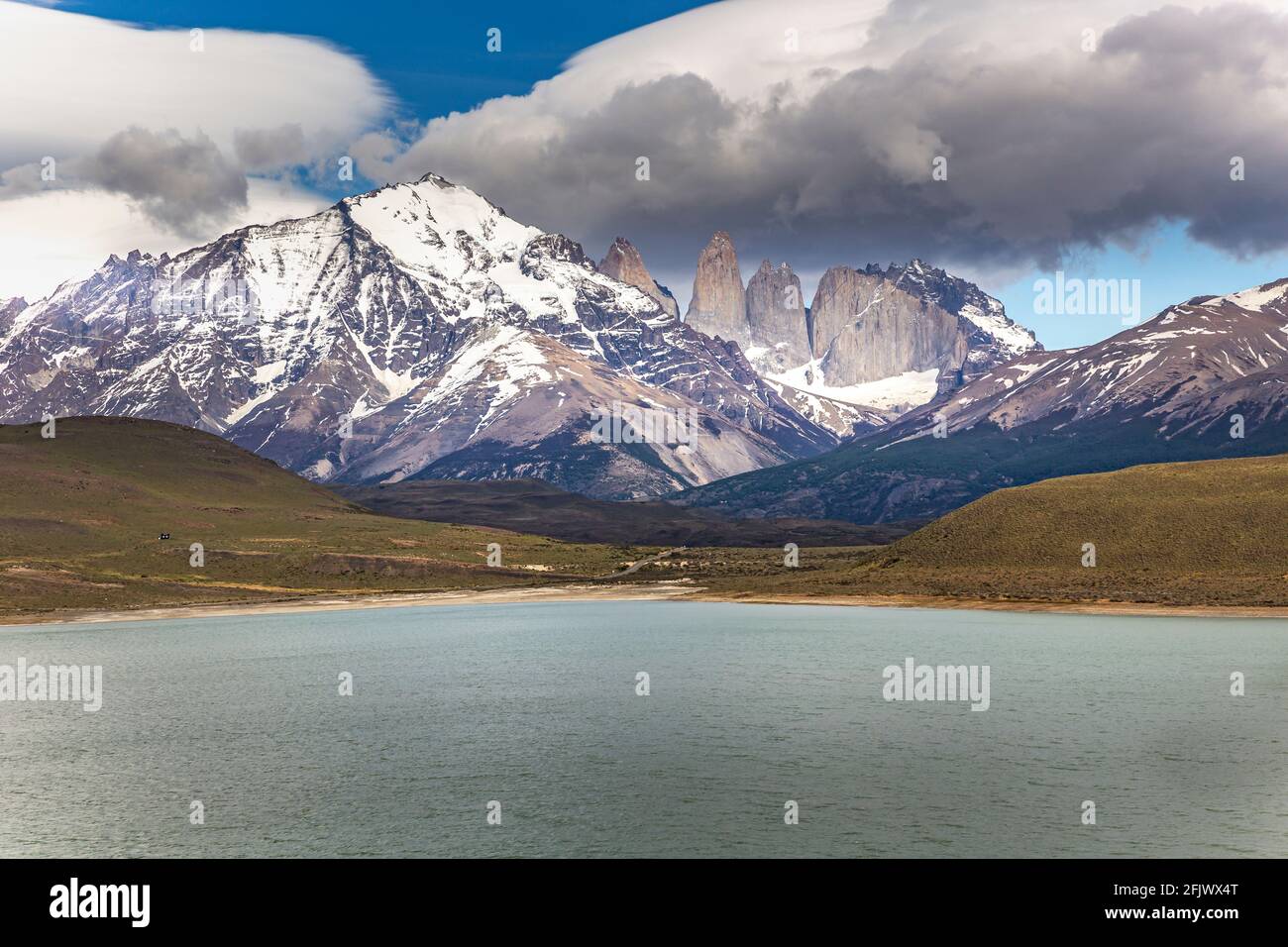 Amarga lagoon, Torres del Paine National Park, in Chile, South America Stock Photo