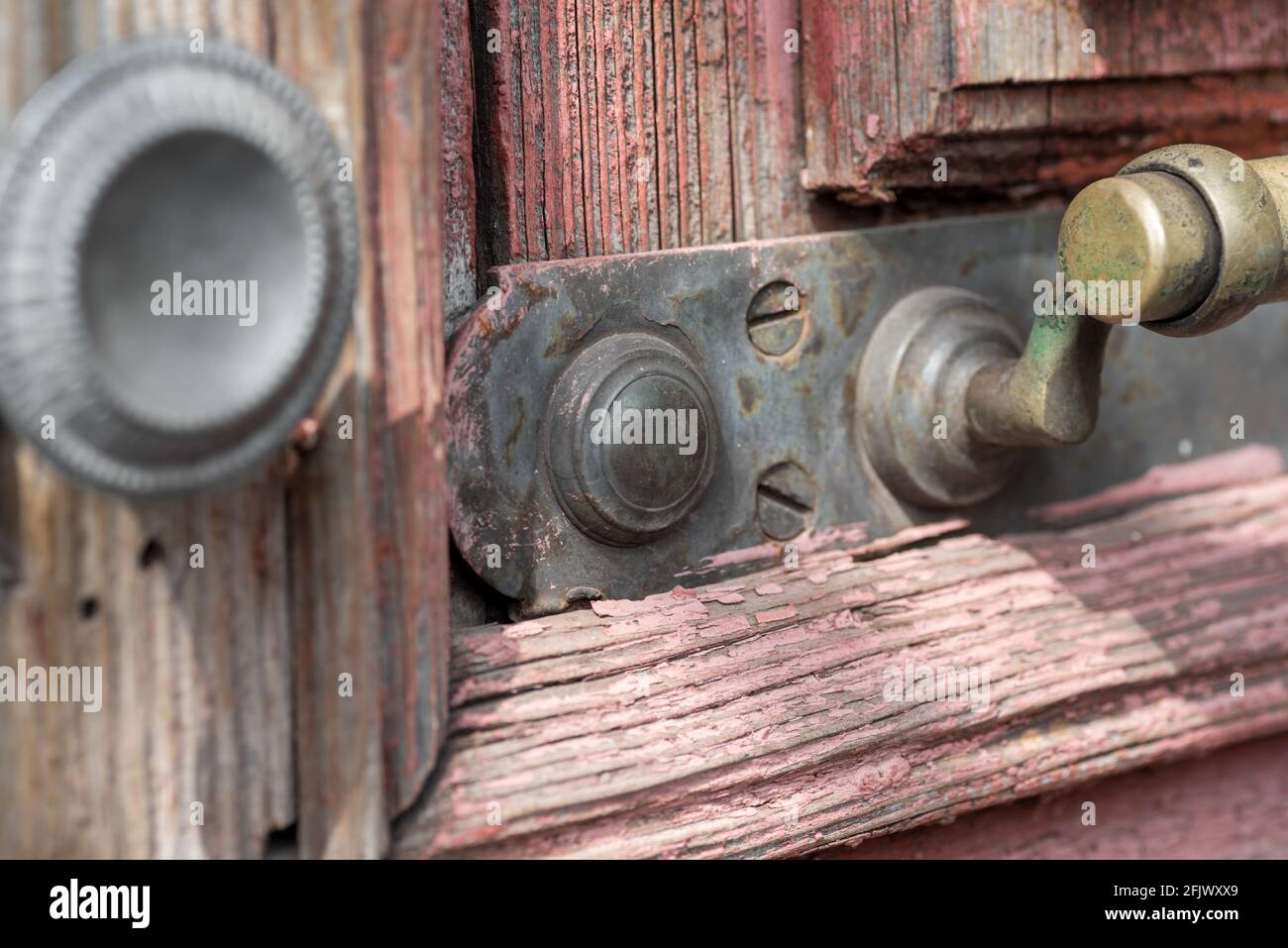 old vintage wooden door close up background Stock Photo - Alamy