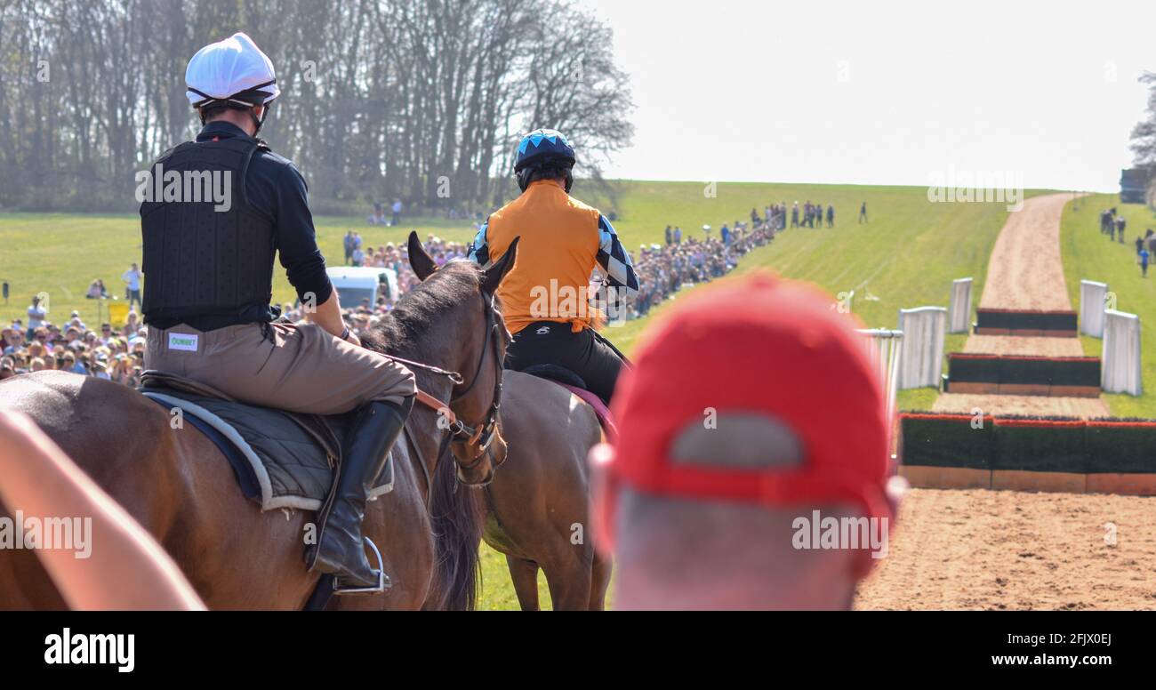 Lambourn Horse Racing open day Stock Photo - Alamy