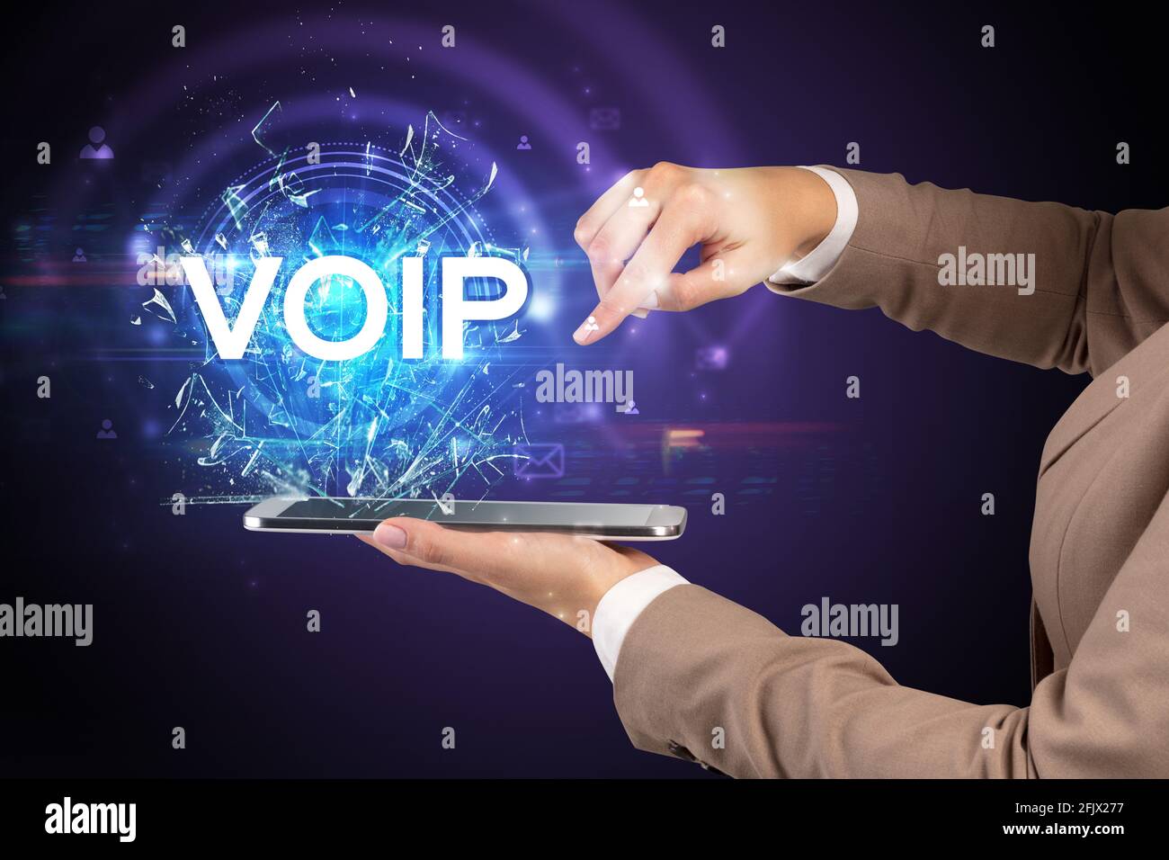 Closeup of a touchscreen with abbreviation Stock Photo Alamy