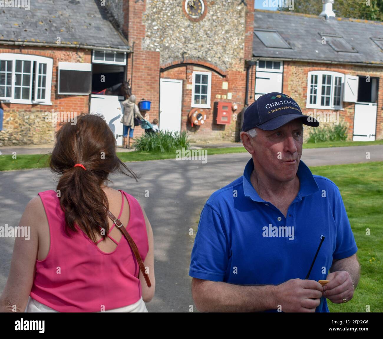 Lambourn Horse Racing stables open day Stock Photo Alamy