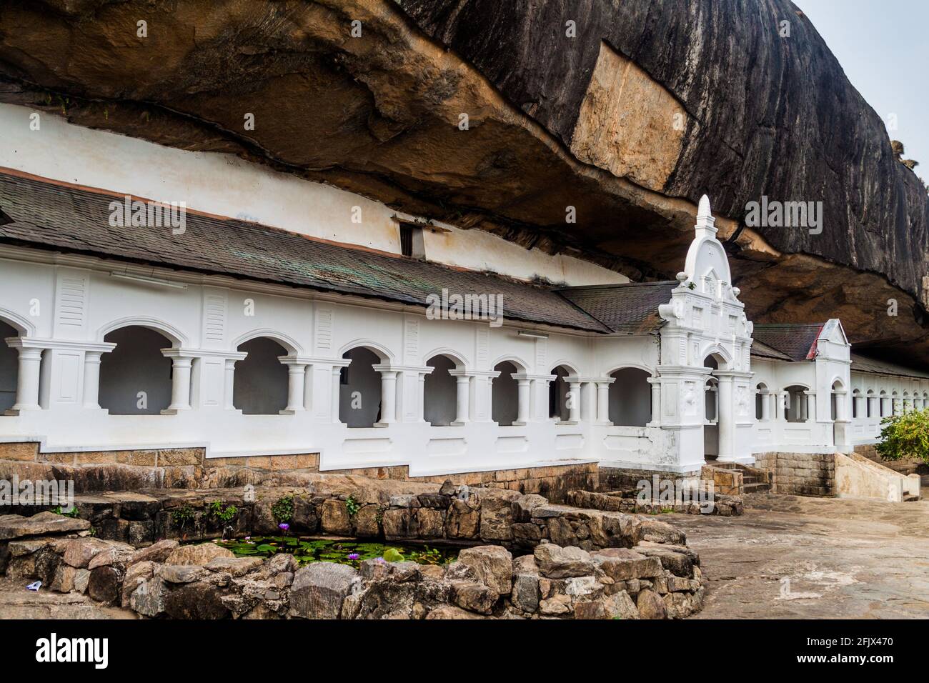 Exterior of Dambulla cave temple, Sri Lanka Stock Photo