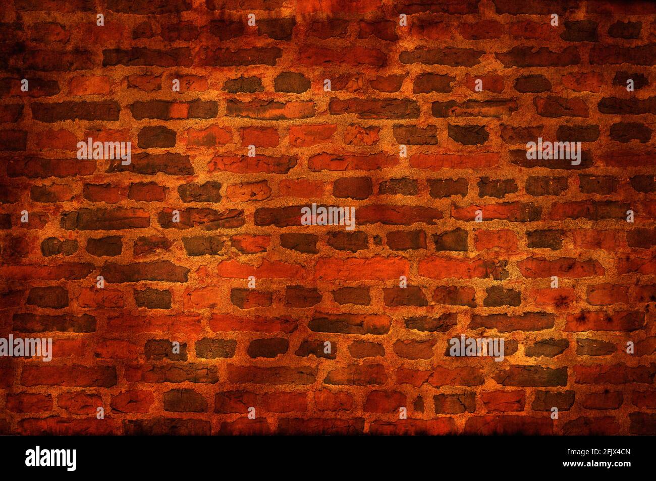 Grunge old brick wall. Suitable for background. Stock Photo