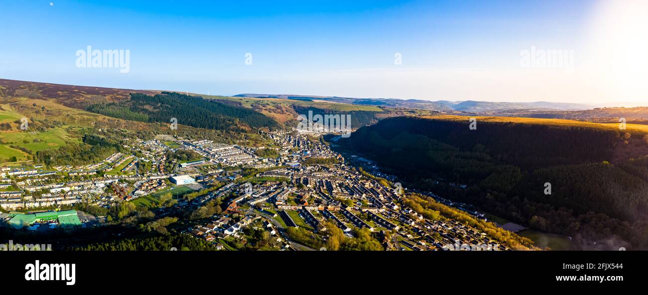 beautiful Aerial Country side view. south wales abertillery high