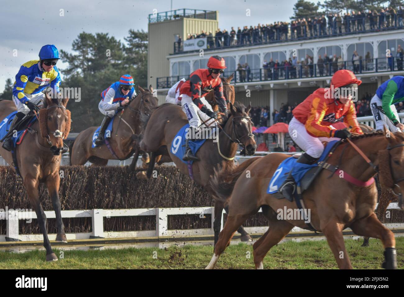 Ludlow Horse Racing meeting, National Hunt racing Stock Photo Alamy