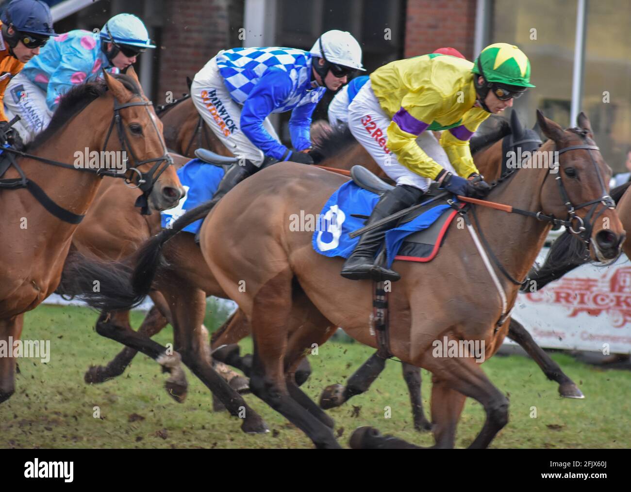 Ludlow Horse Racing meeting, National Hunt racing Stock Photo Alamy