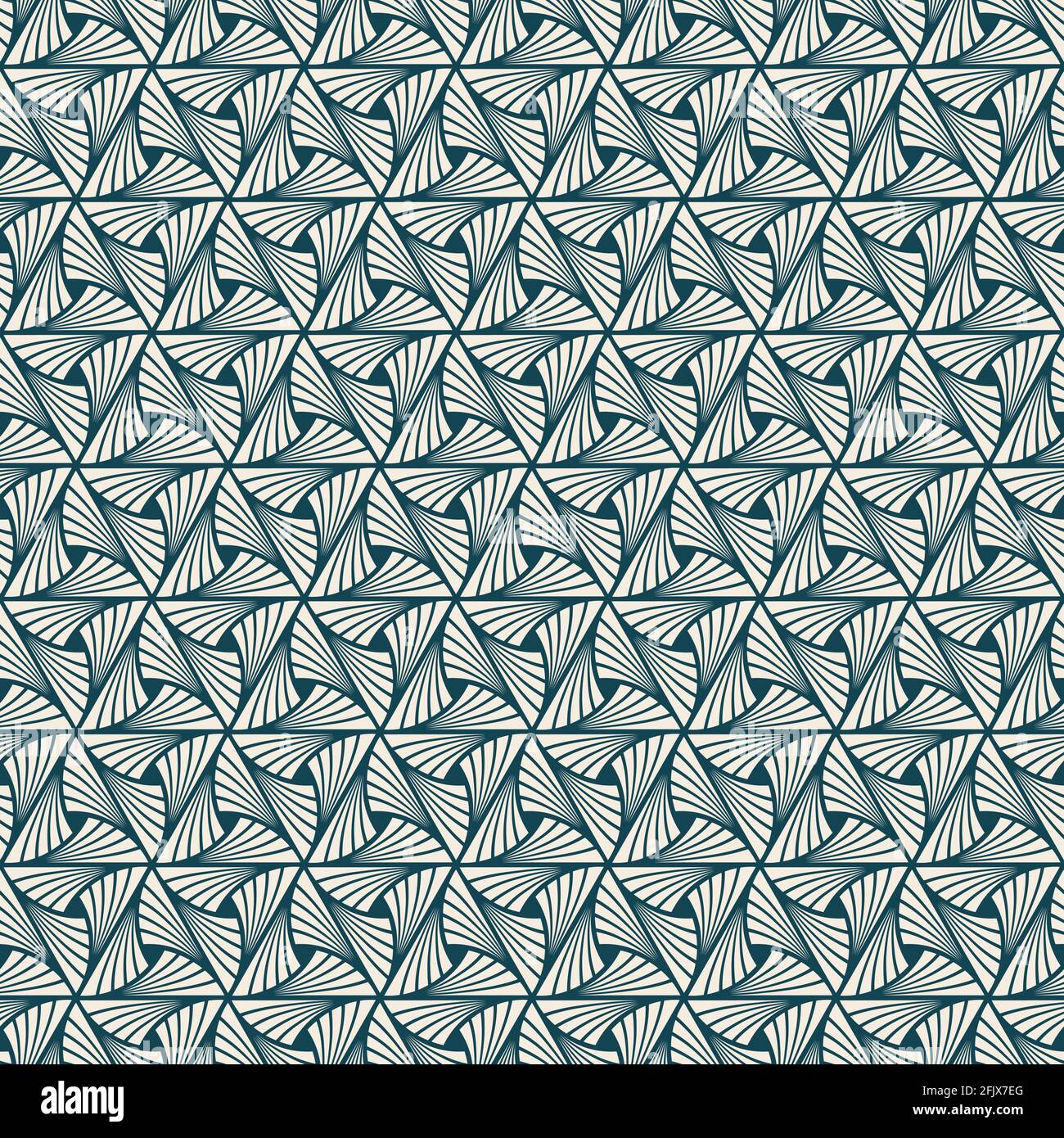 Art Deco feather pattern seamless background Stock Vector