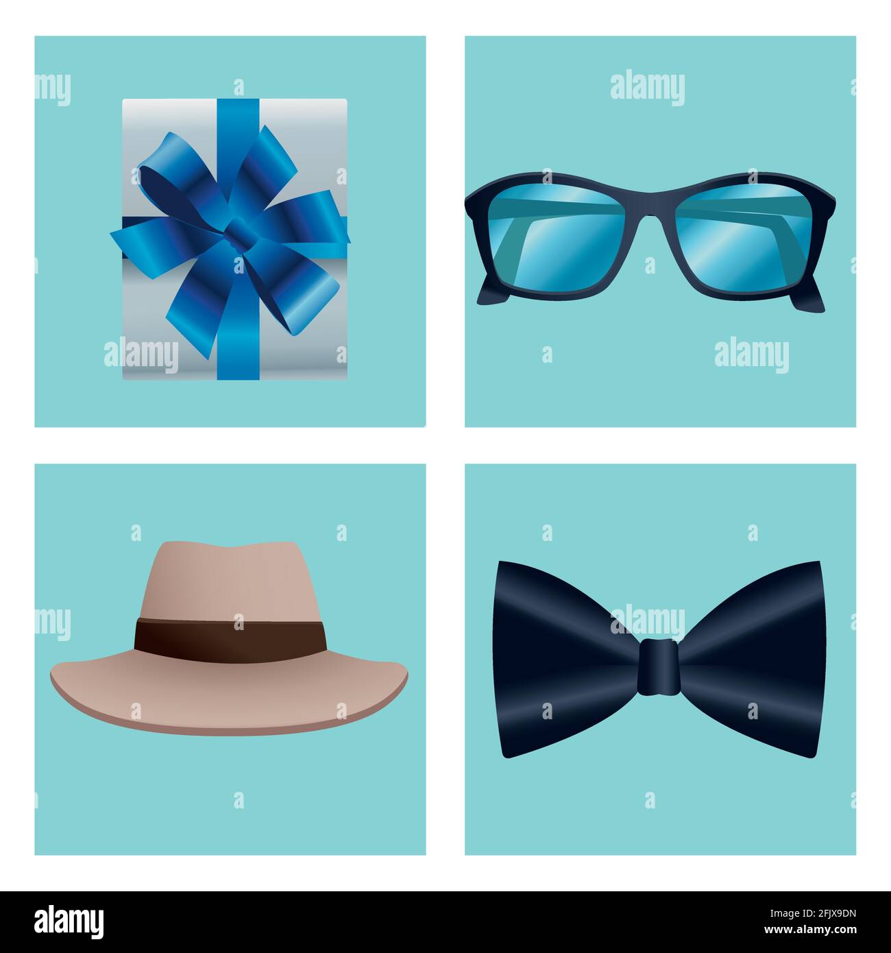 four fathers day icons Stock Vector Image & Art - Alamy