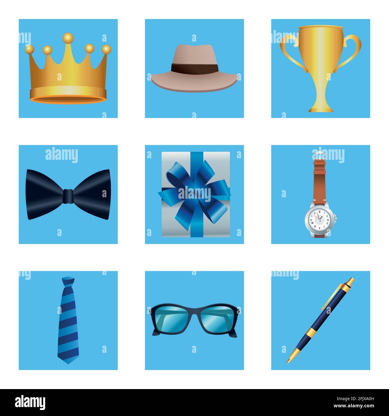 nine fathers day icons Stock Vector Image & Art - Alamy