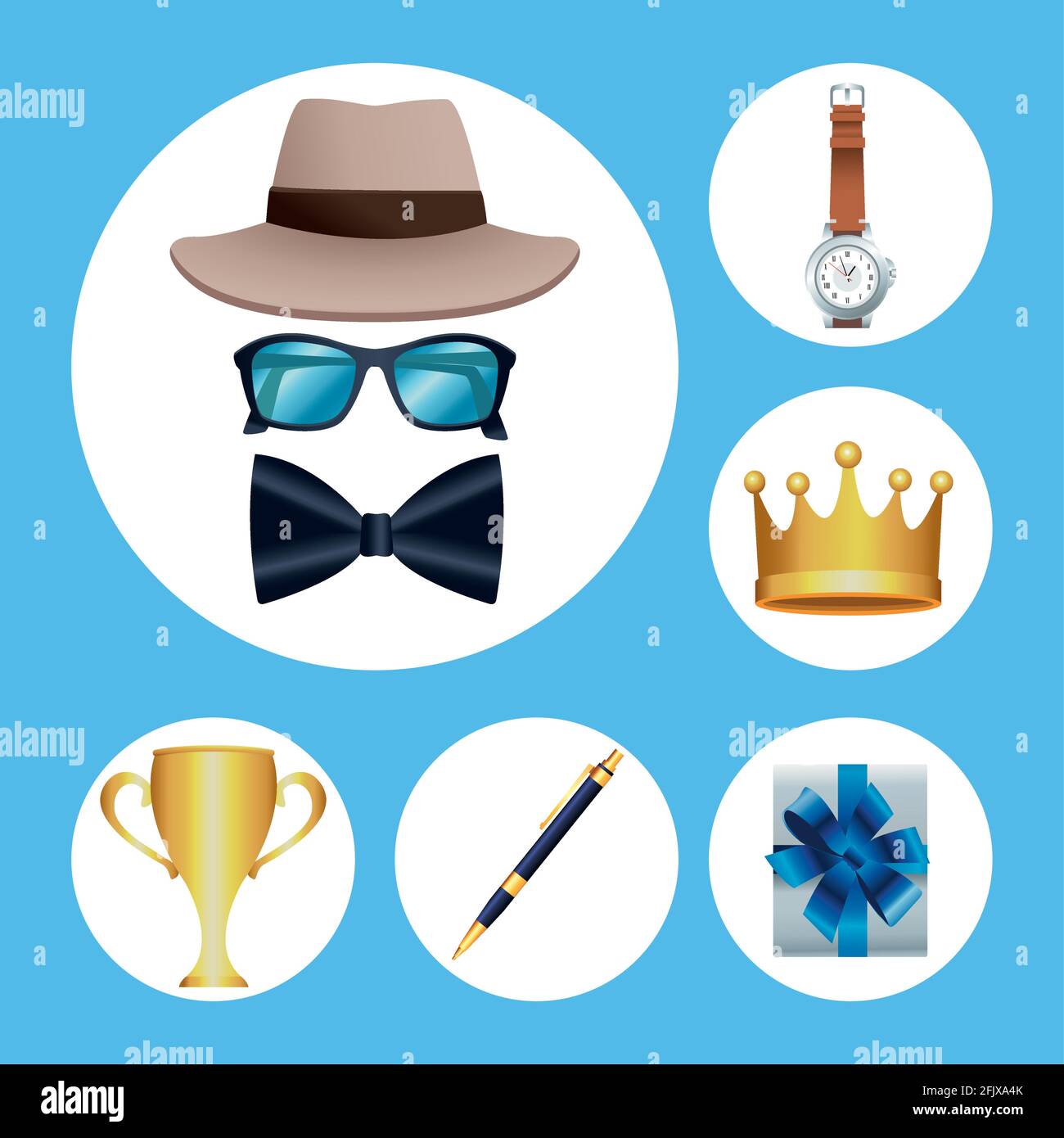 six fathers day icons Stock Vector Image & Art - Alamy