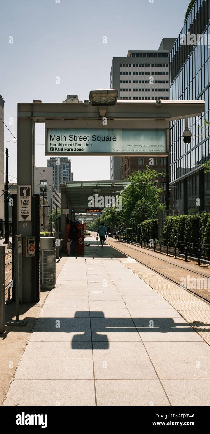 Main Street Train Station Downtown Houston, TX Stock Photo Alamy