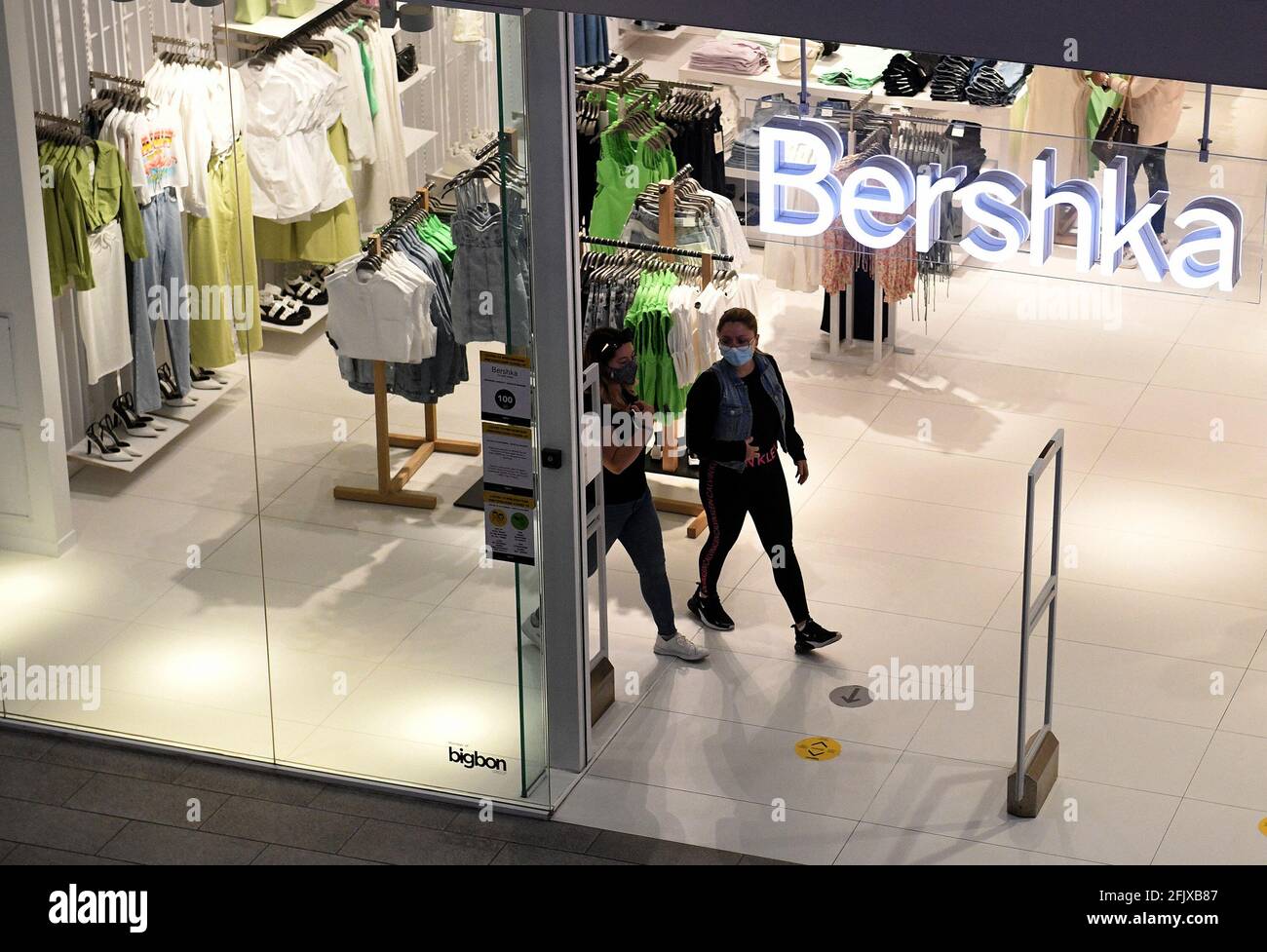 Sliema, Malta. 26th Apr, 2021. People are seen in a reopened store in  Sliema, Malta, on April 26, 2021. Malta reopened non-essential shops and  businesses on Monday, according to the announcement of