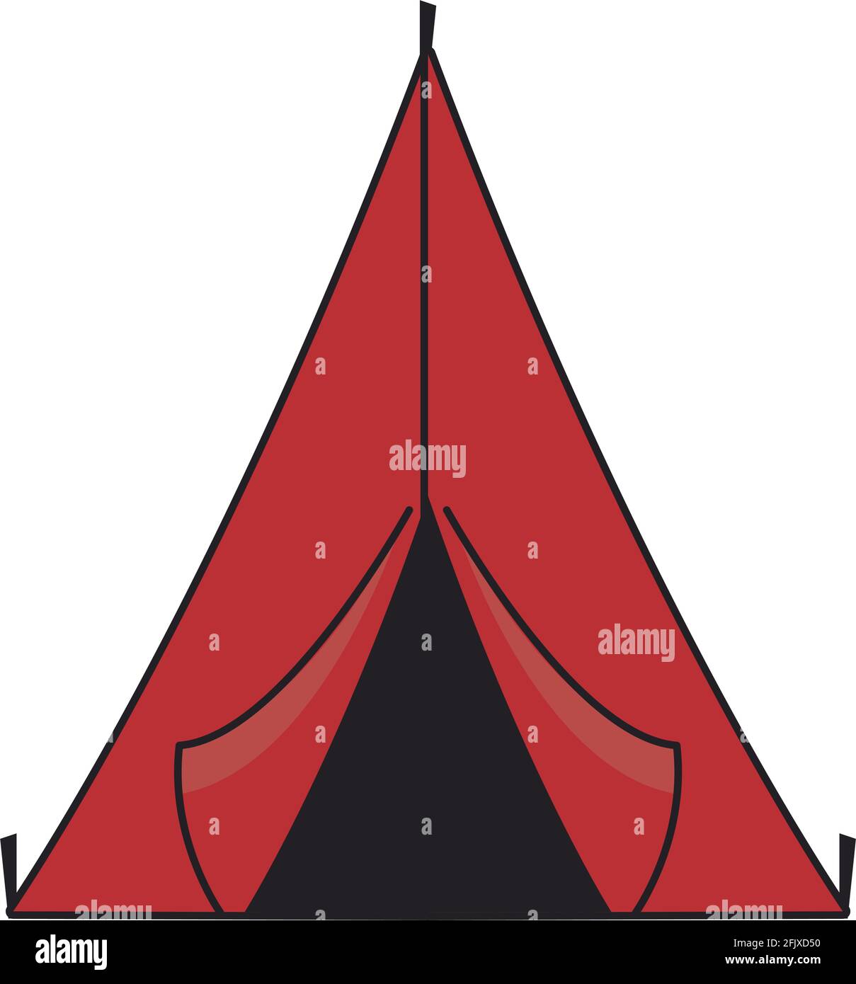 camping red tent Stock Vector