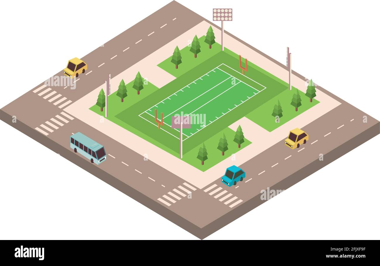 football field and road Stock Vector Image & Art - Alamy