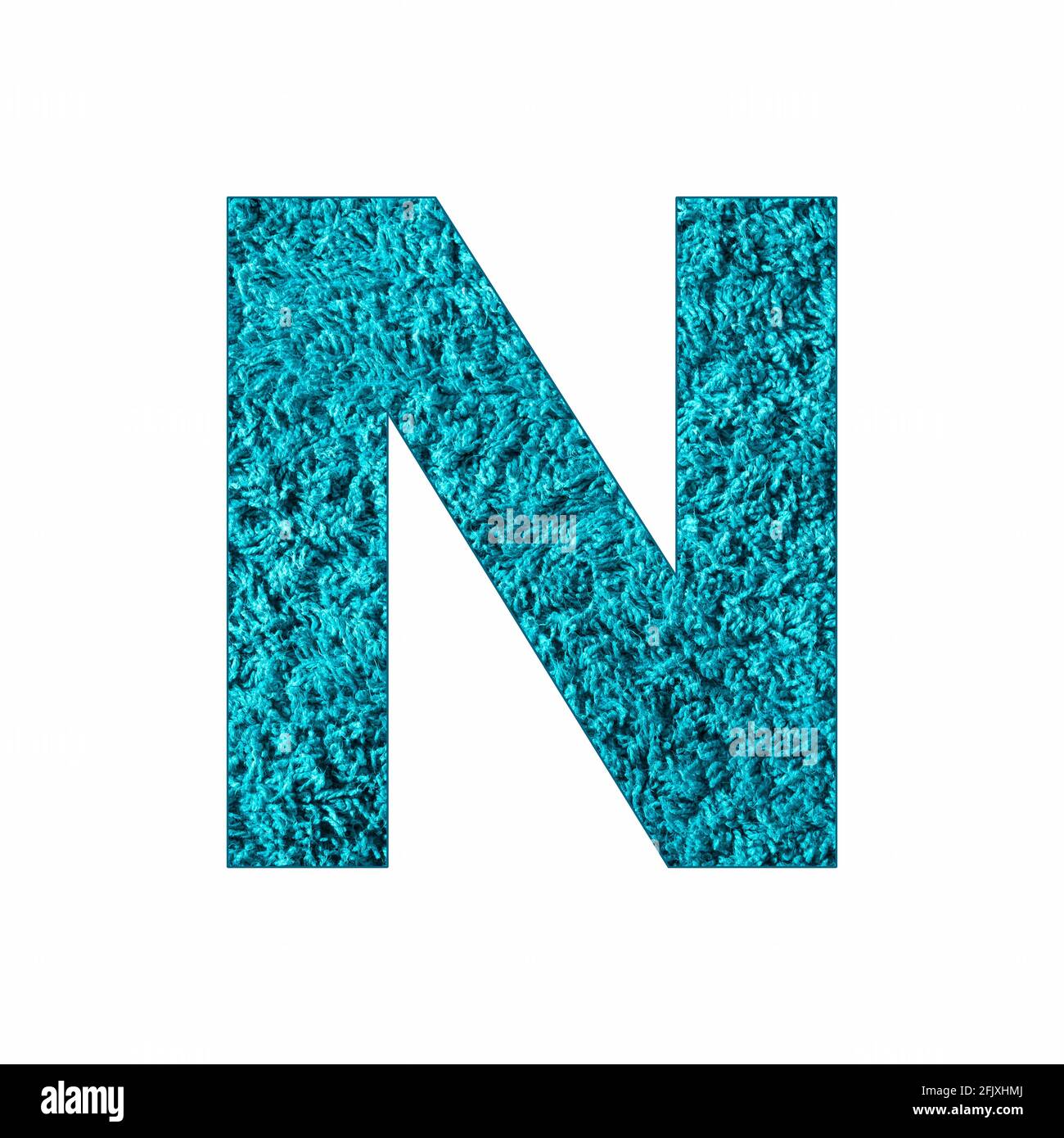 alphabet-letter-n-blue-towel-background-stock-photo-alamy