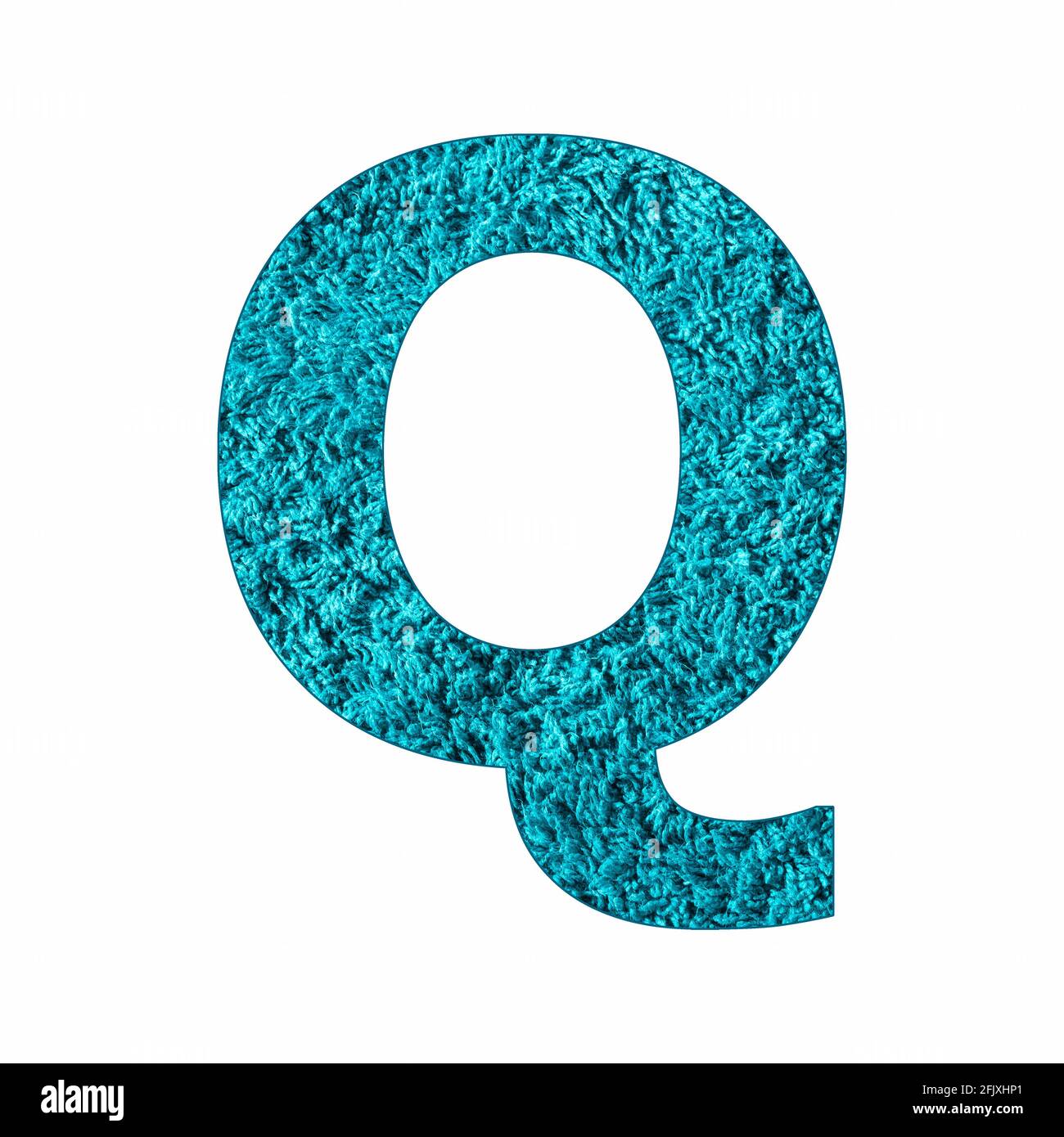 Uppercase Letter Q Blue Towel Background Stock Photo Alamy