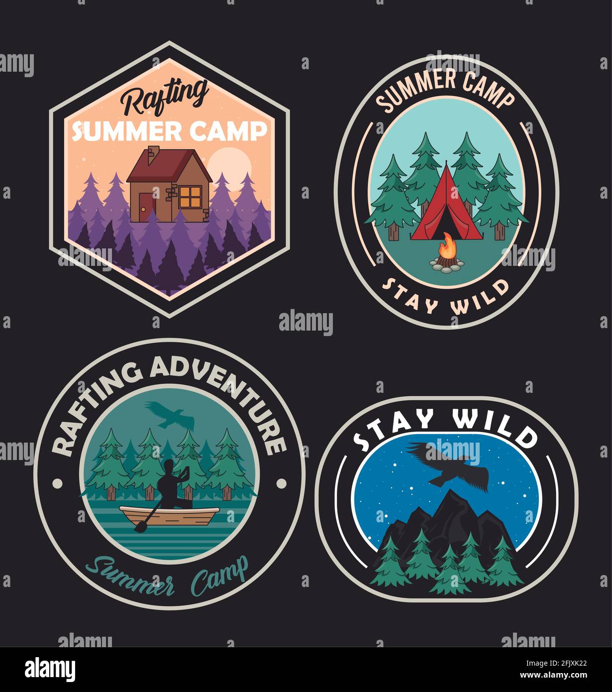 summer camp patches Stock Vector Image & Art - Alamy