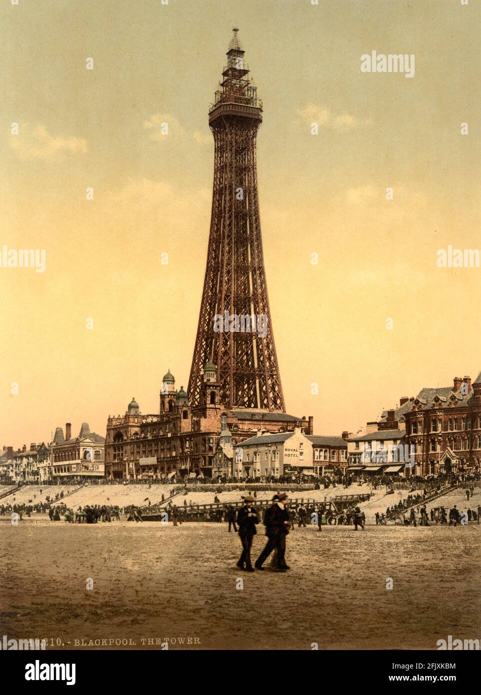 The seaside resort of Blackpool in Lancashire circa 1890-1900 Stock Photo