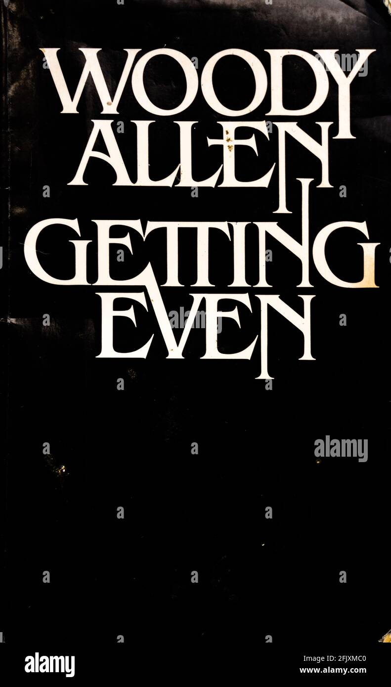 The book cover of Woody Allen's book "Getting Even" by Vintage books, 1978 Stock Photo Alamy