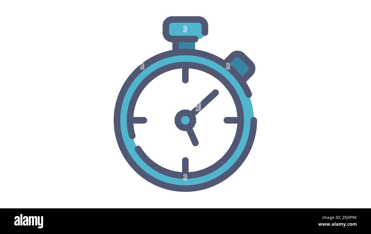 stop watch timer countdown single isolated icon with single isolated ...