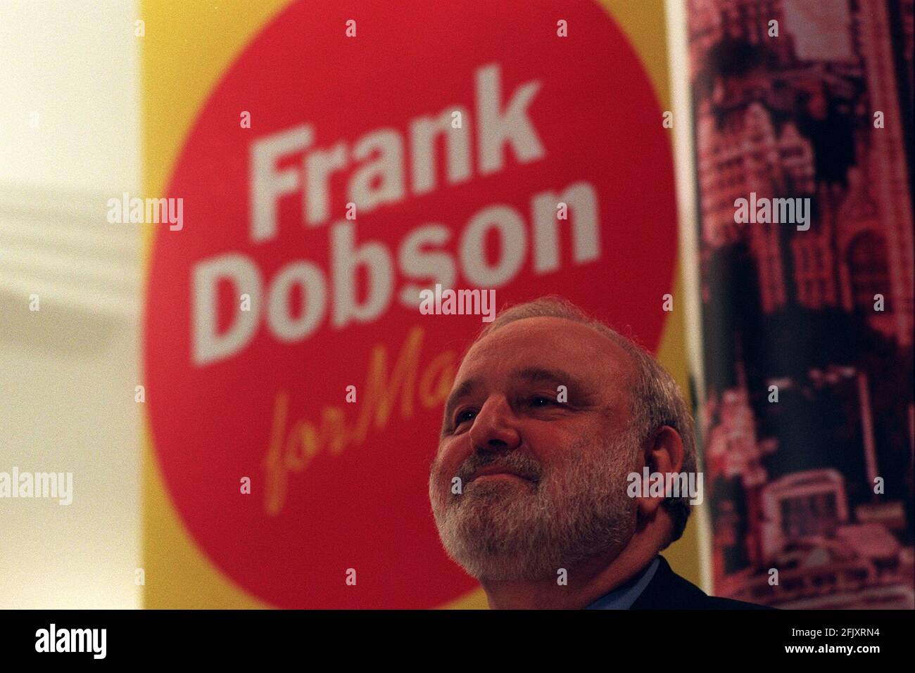 Frank Dobson MP January 2000 Labour Candidate for Mayor of London Stock Photo