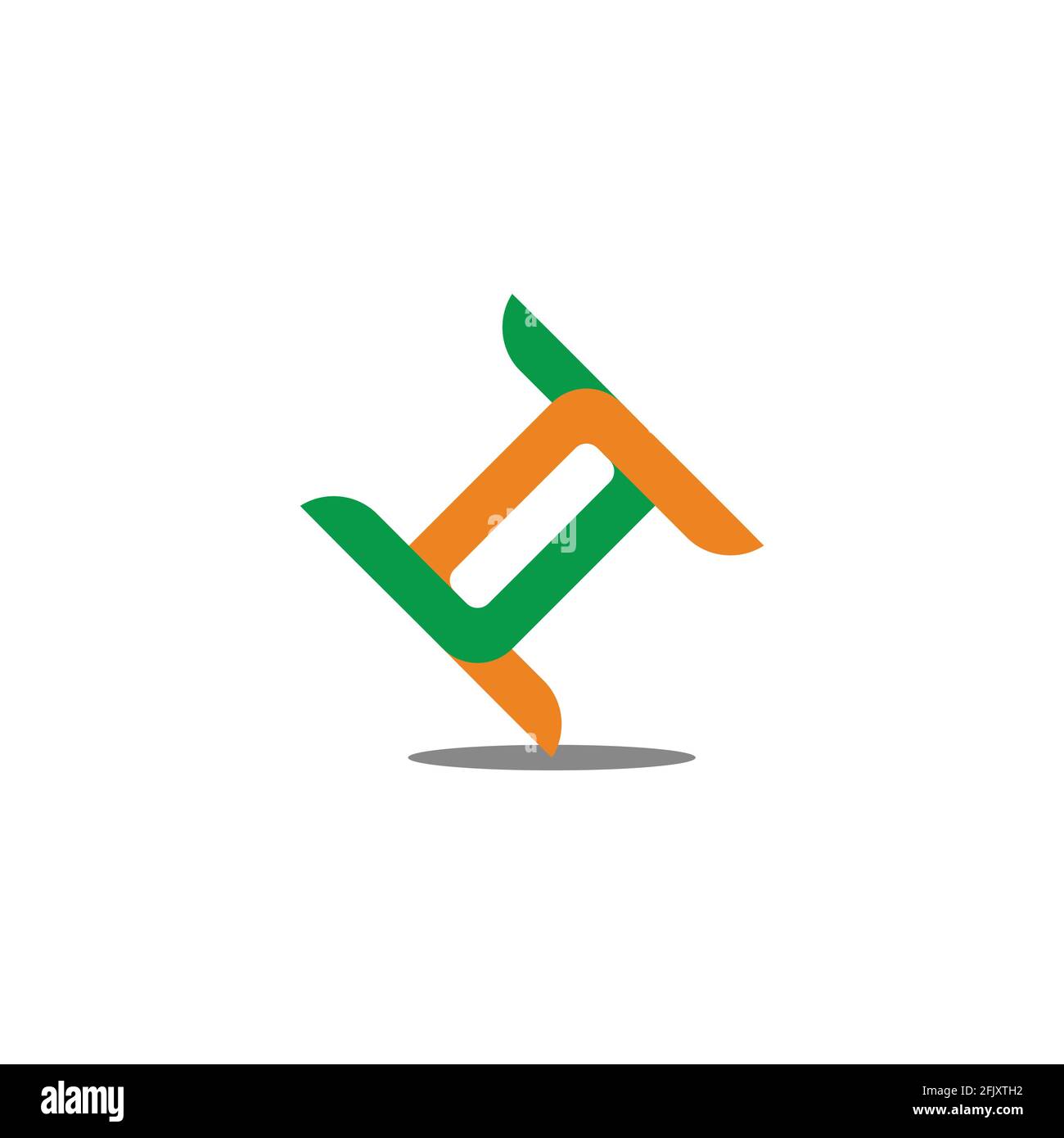 letter hc linked colorful shadow design logo vector Stock Vector