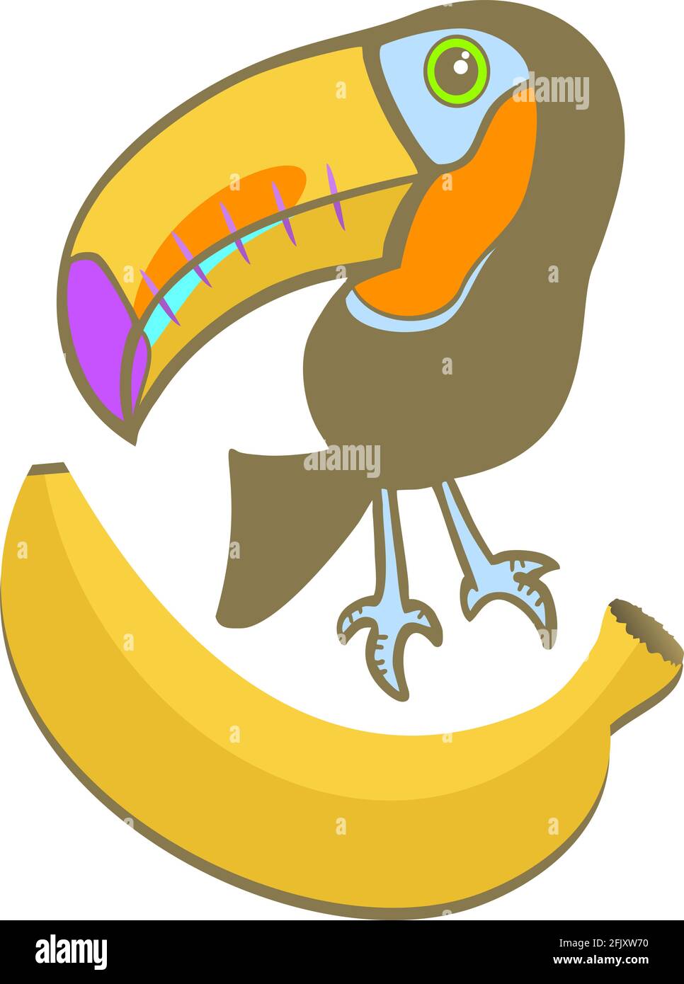 Babana toucan Stock Vector