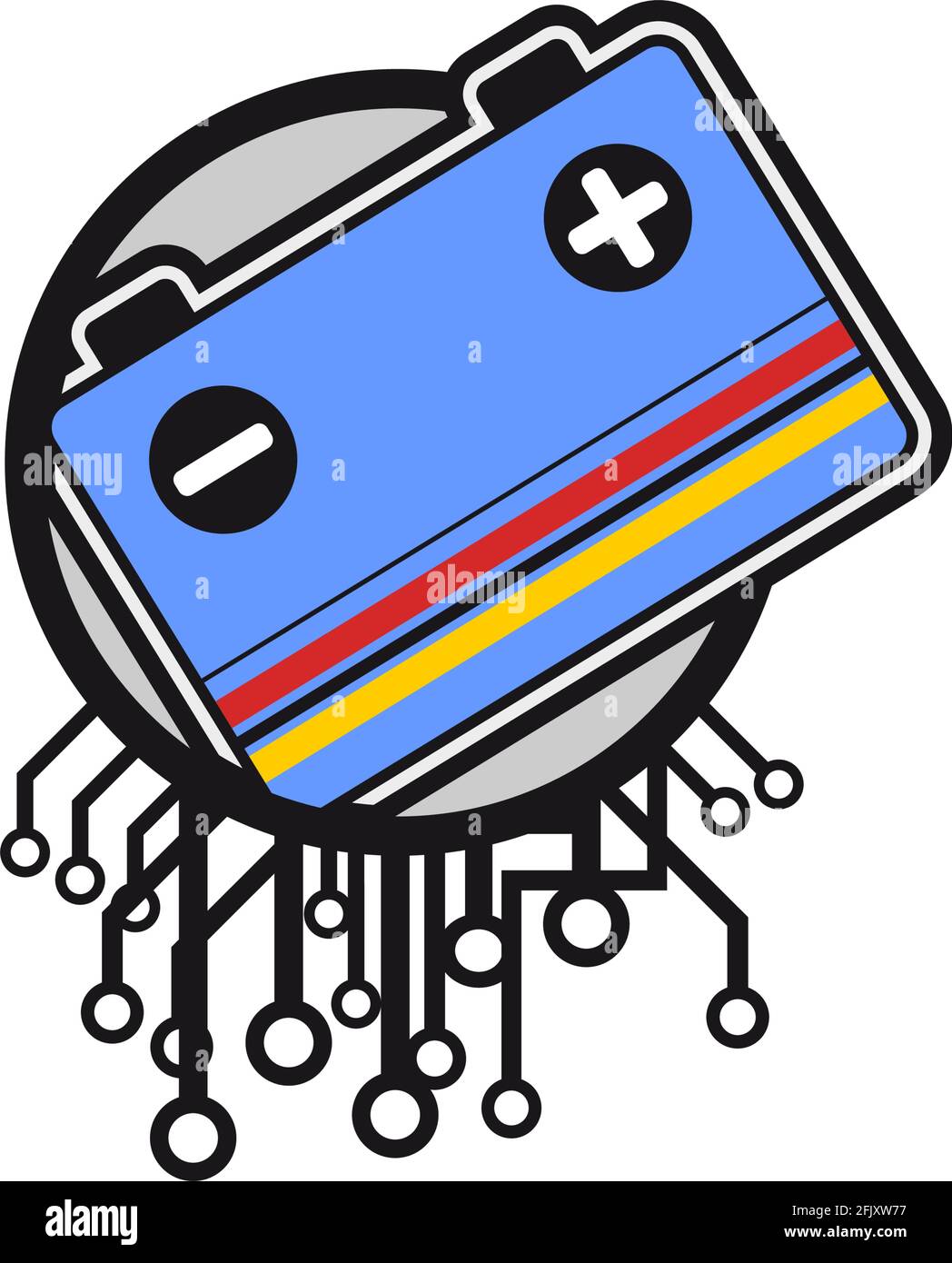 Tech battery Stock Vector