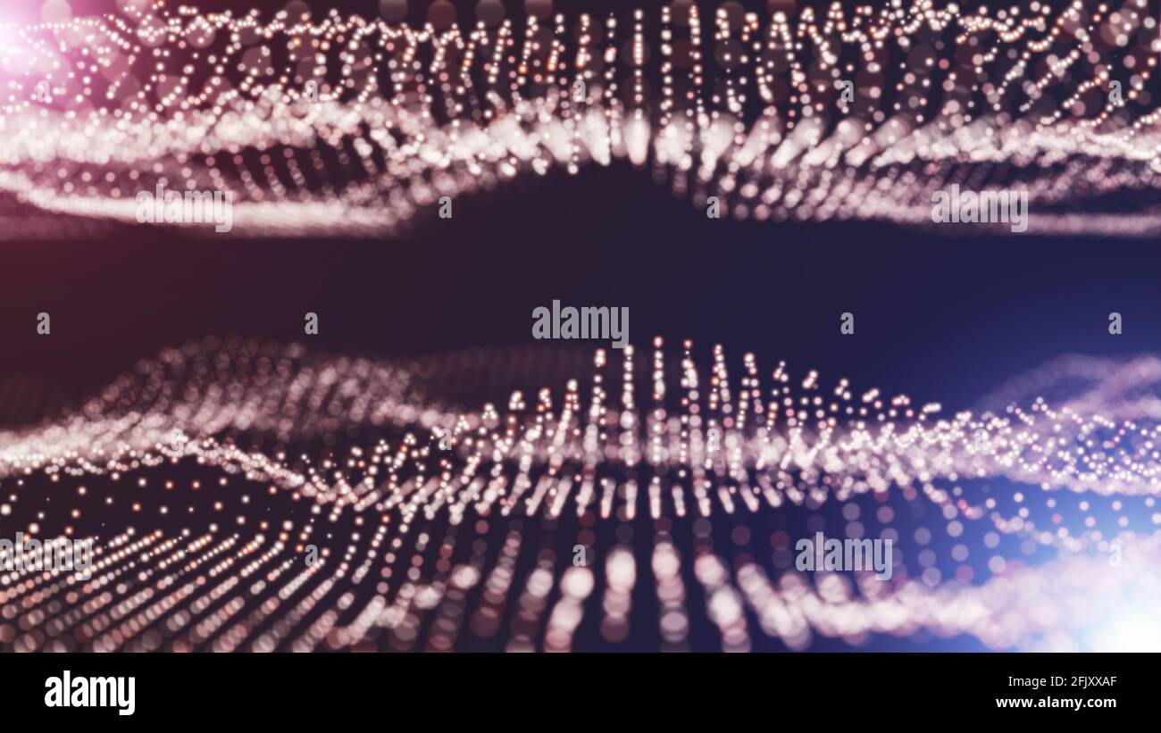 Abstract particles with depth of field Stock Photo - Alamy