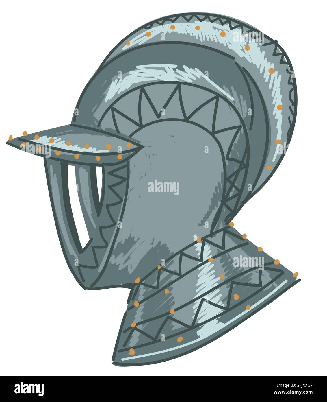 Military helmet of knight, warrior armour vector Stock Vector Image