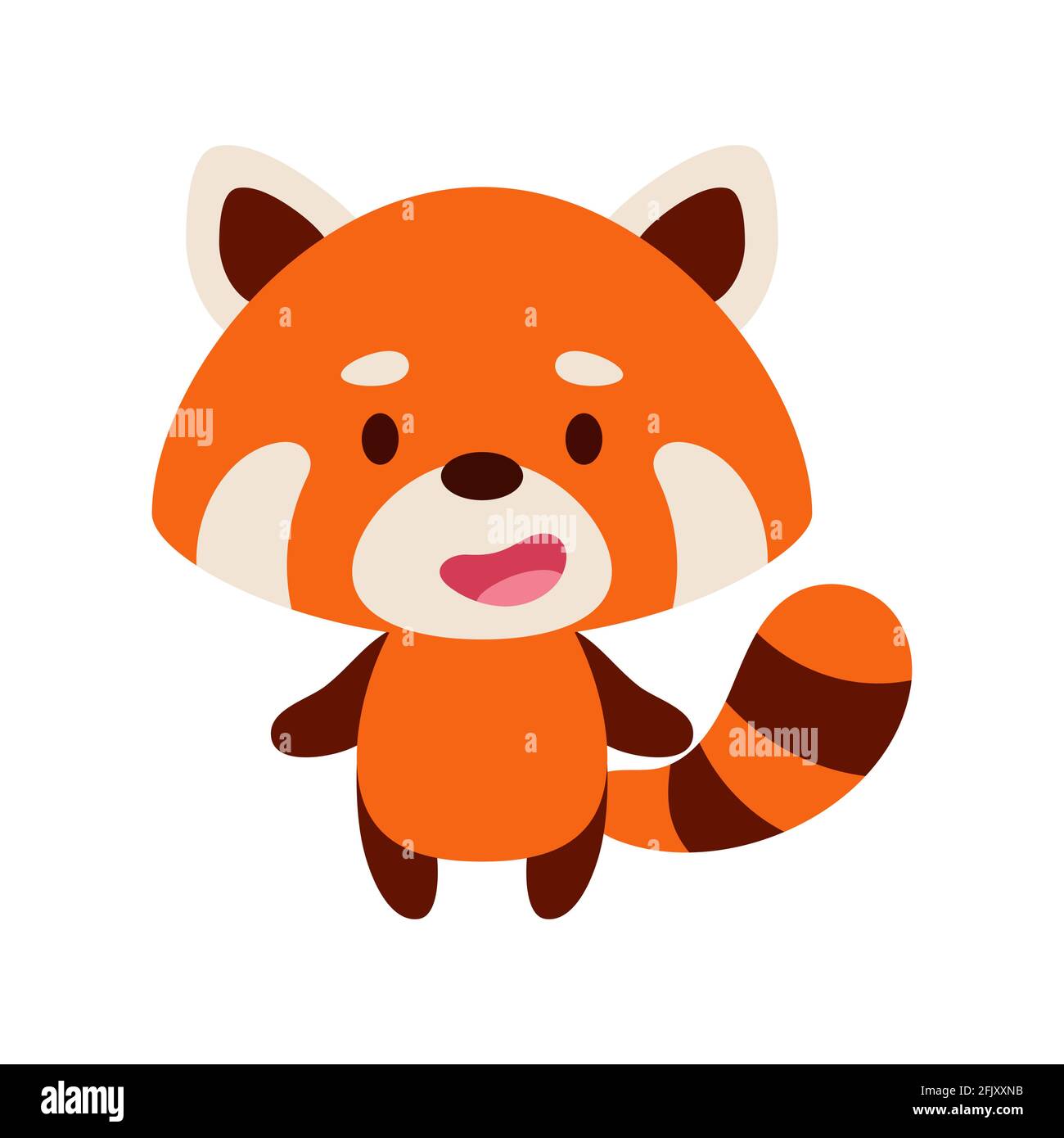 Cute Little Red Panda On White Background Cartoon Animal Character For Kids Cards Baby Shower Birthday Invitation House Interior Bright Colored C Stock Vector Image Art Alamy