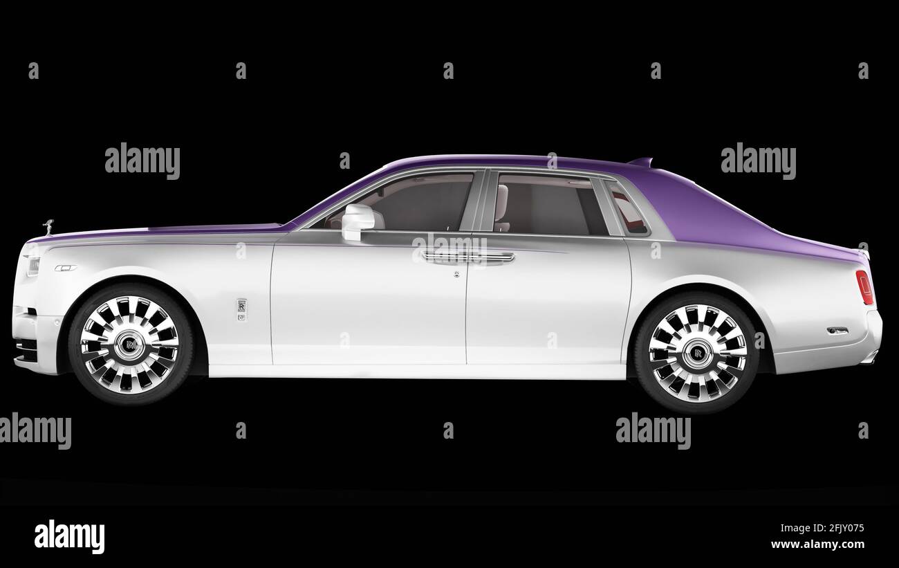 Rolls Royce phantom with black background Stock Photo - Alamy