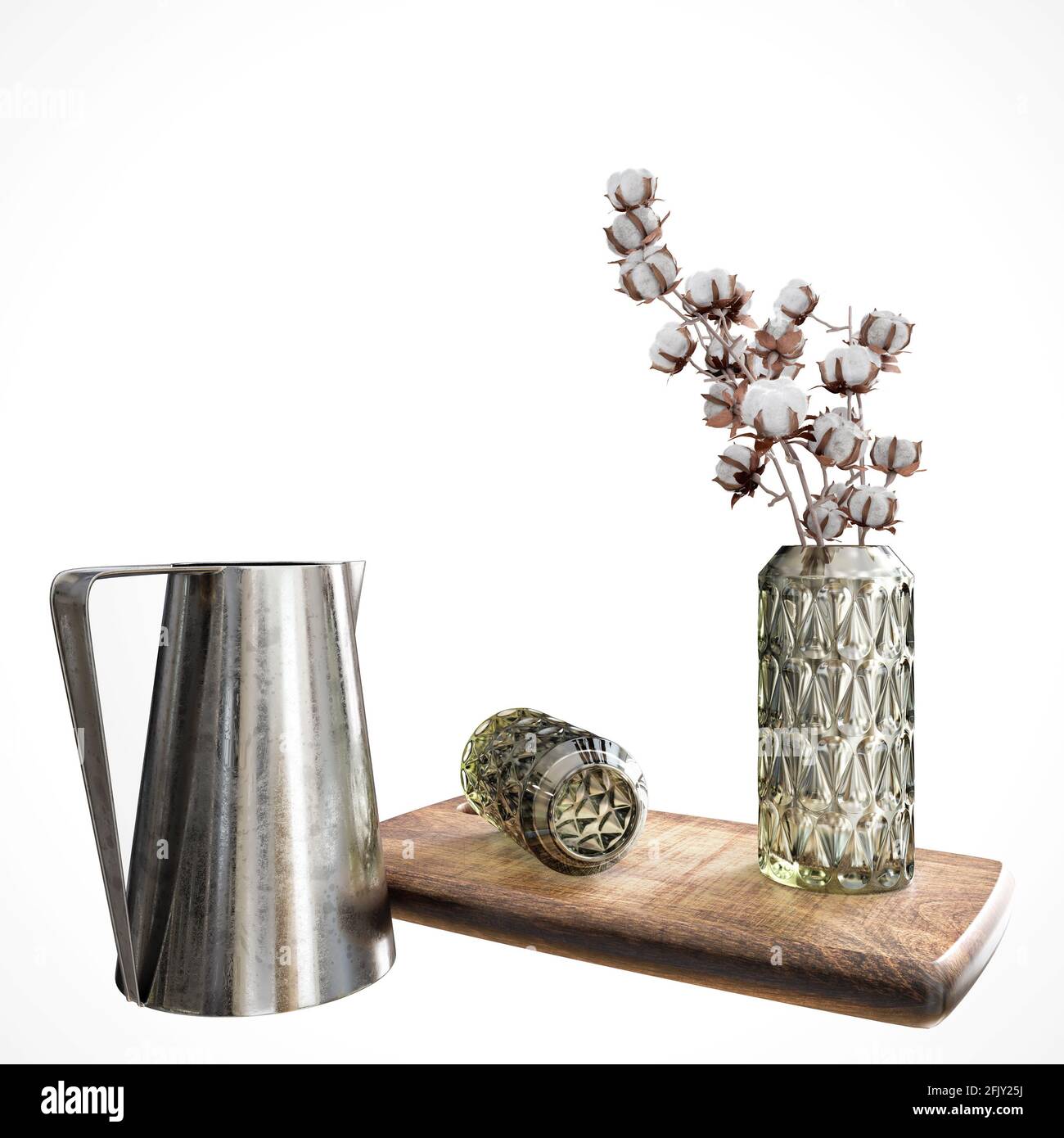 kitchen decorative set with white background Stock Photo - Alamy