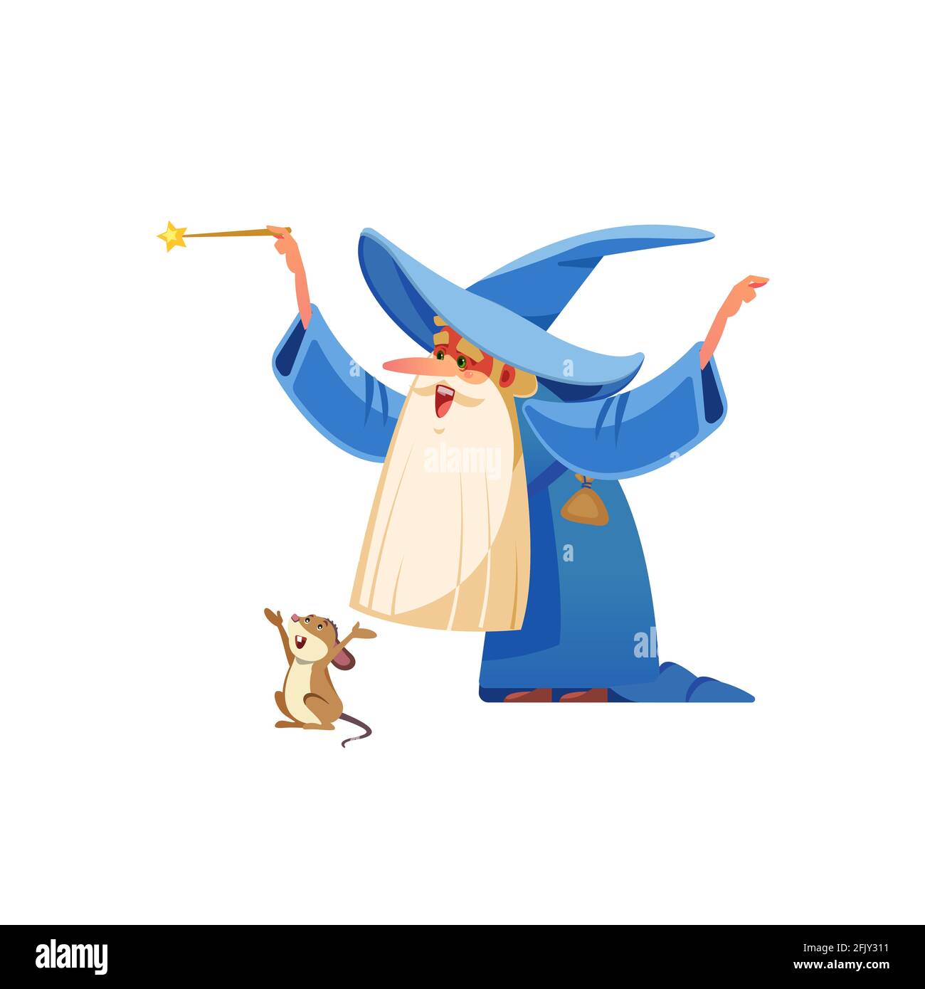 Cartoon wizard character. Old witch man in wizards robe, magician warlock  and magic medieval sorcerer merlin, male witchcraft in hat and mantle Stock  Vector Image & Art - Alamy