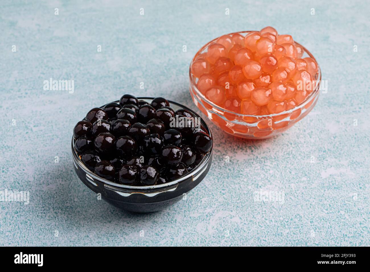 Two bowls of tapioca pearl bubbles Stock Photo Alamy