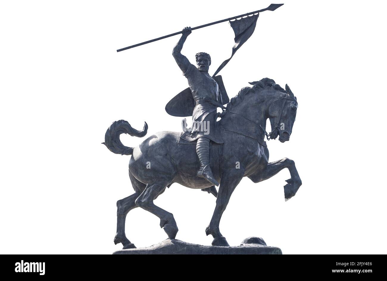 El Cid Campeador equestrian Statue. Sculpted by Anna Hyatt Huntington in 1927 Stock Photo
