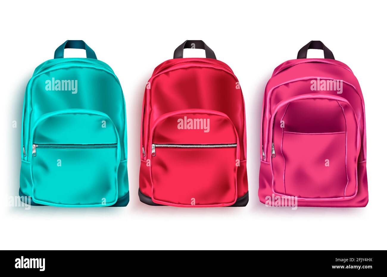 pink and green backpack